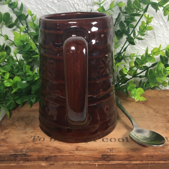 Hull Marcrest VTG 18oz Daisy Dot Stonewear Mug Coffee Tea Beer Drinkware - Picture 3 of 16